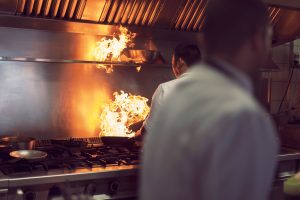 Nuestro chef César Pascual haciendo "magia"