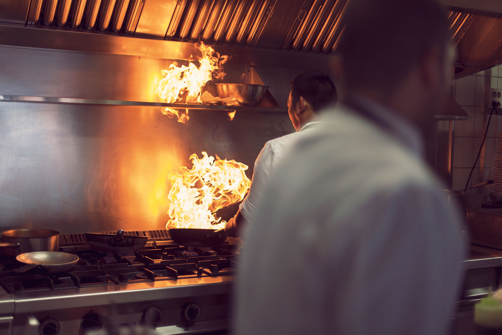 Nuestro chef César Pascual haciendo "magia"